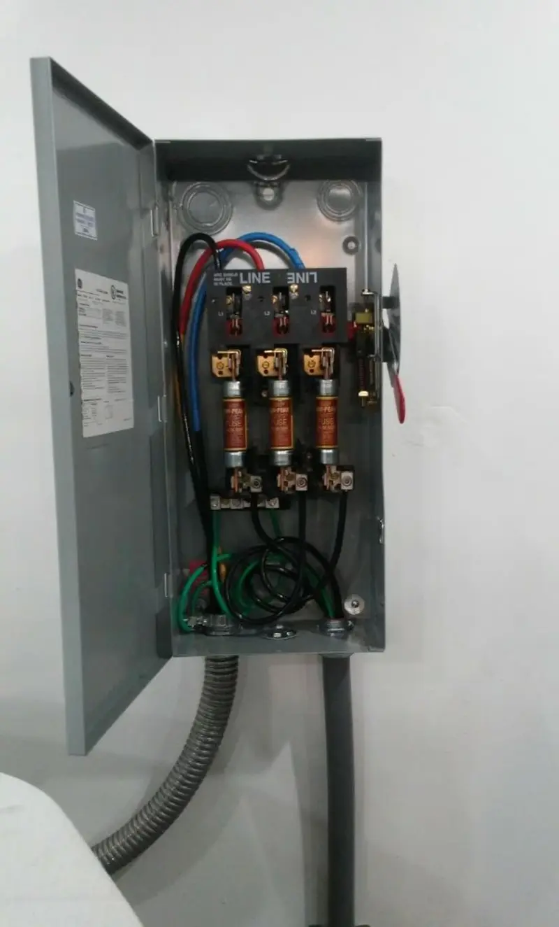 Three-phase disconnect switch installed for Electrical Wiring & Rewiring in Jersey City